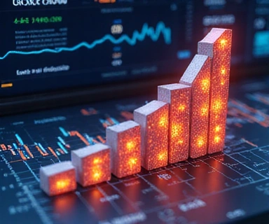 Economic growth chart with upward trend