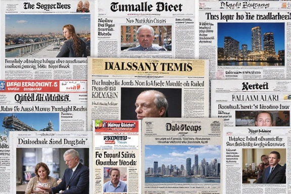 Financial crisis newspaper headlines